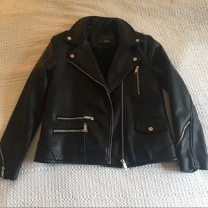 Zara girls faux leather jacket